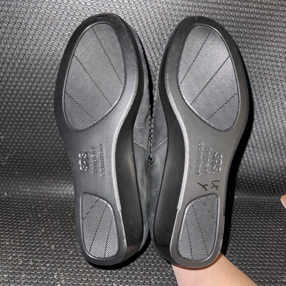 SAS Jade Side Zip Black Leather Suede Ankle Boots Booties Women’s Size 10W3 - Picture 7 of 8